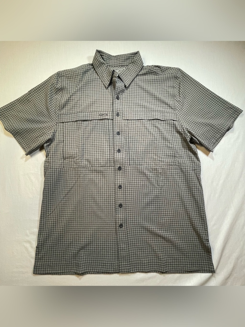 Game Guard Fishing Shirt Mens L Black Grey TekCheck Ventilated Fishing UPF Beach
